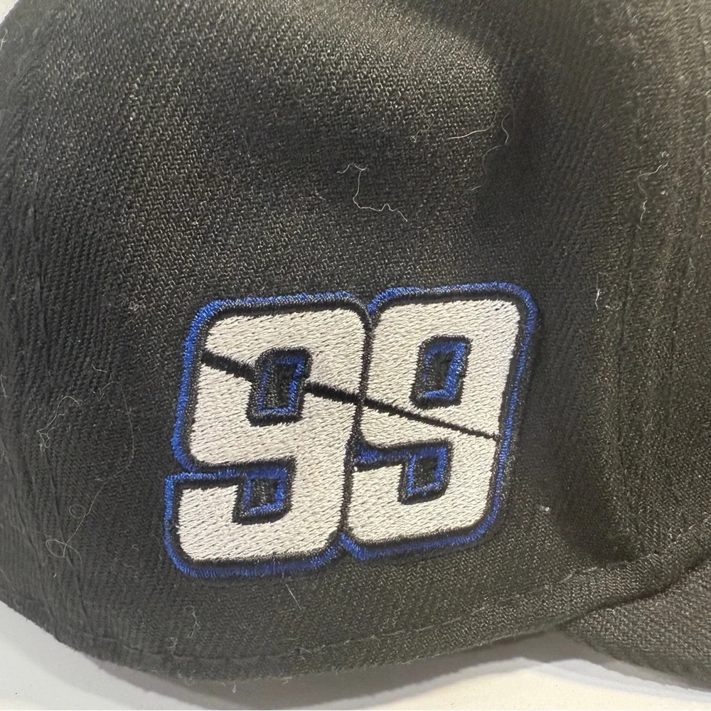 New Era TrackHouse NASCAR Cap Hat Snap Back Blue Black Skull 99 Logo